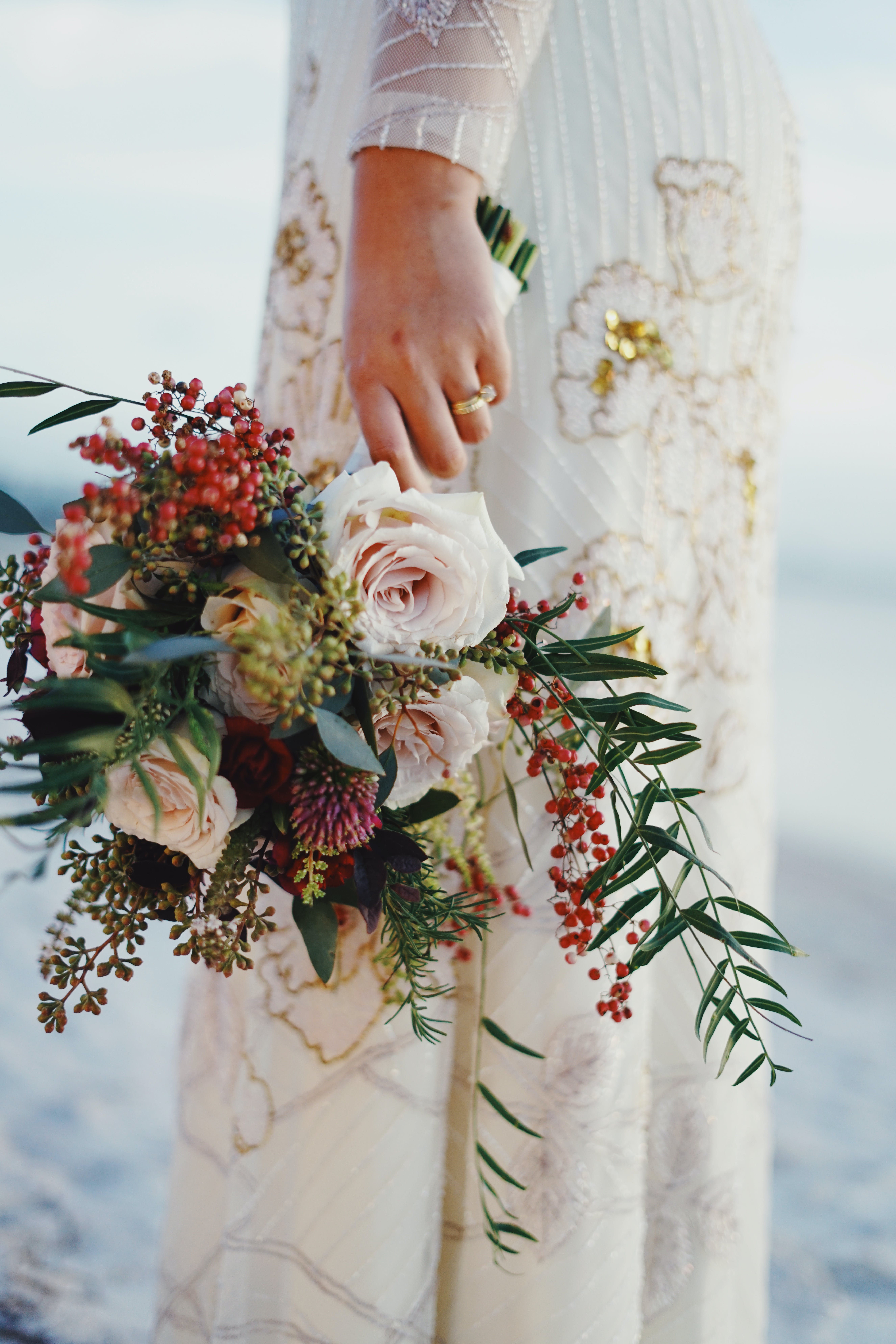 Bruid met bloemen